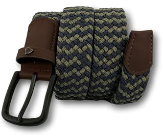 KARMA.DIEM Stretchgürtel Damen Herren, elastisch ohne Löcher | Flechtgürtel aus Nylon und Elasthan, stufenlos verstellbar, 3,5 cm breit, in 3 Längen und 9 Farben, für Jeans und Chinos