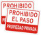 2pcs Carteles Prohibido el paso propied privada Propiedad privada Señales 35x25cm
