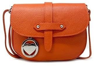 Tracollina Borsetta a Spalla Borsa Donna in Pelle Dollaro Italiana (Papaya)