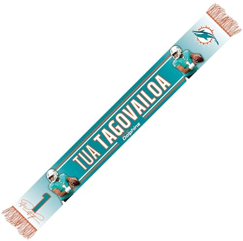 Great Branding Winter Fan Schal - NFL Miami Dolphins Tua Tagovailoa