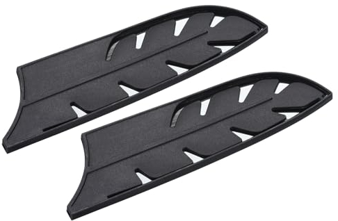 M METERXITY 2 Pack Plastic Knife Sheaths - Kitchen Knife Protectors Covers Universal Knife Guards, Apply to Kitchen Santoku Knife (7 Inch, Black)