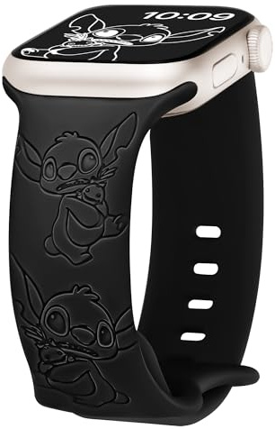 Aniaboho Compatible with Silicone Sport Apple Watch Bands for Women Men 44mm 45mm 49mm 42mm 46mm, Cute Anime Engraved Adjustable iWatch Bands for Apple Watch Series 11 SE 10 9 8 7 6 5 4 3 2 1 Ultra 2