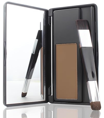 VOLLUCK Ansatzpuder, Natürlich Langanhaltend Haaransatz Puder für Männer Frauen, Wasserdicht Haarpuder Ansatz 8g (Hellbraun)