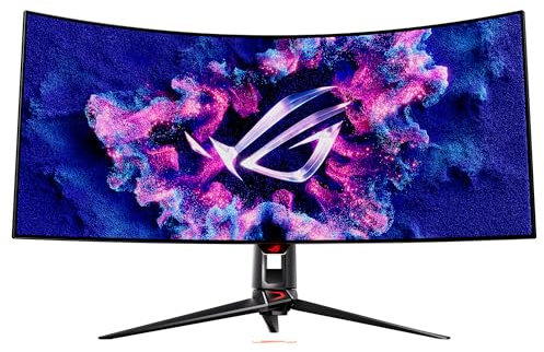 ASUS ROG Swift OLED PG39WCDM - 39 Zoll UWQHD Curved Gaming Monitor - 240 Hz, 0.03ms GtG, G-Sync, FreeSync, AdaptiveSync, 10-bit, DisplayHDR 400 - KVM, 21:9, 3440x1440, DP 1.4, HDMI 2.1, 90W USB-C, USB