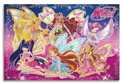 KIUYGPPJ Winx Club Anime-Poster, dekoratives Gemälde, Leinwand, Wandposter und Kunstdruck, moderne Familienschlafzimmer-Dekoration, Poster, 20 x 30 cm