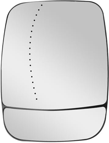 Hoypeyfiy 95517329 Front Left Passenger Side Wing Door Mirror Glass Heated with Backing Plate, Exterior Side Wind Mirror Glass, Replacement for Renault Trafic 2014-2020 Replacement for Vauxhall