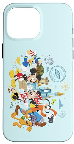 iPhone 16 Pro Max Walt Disney World 50th Anniversary Mickey and Friends Blue Case