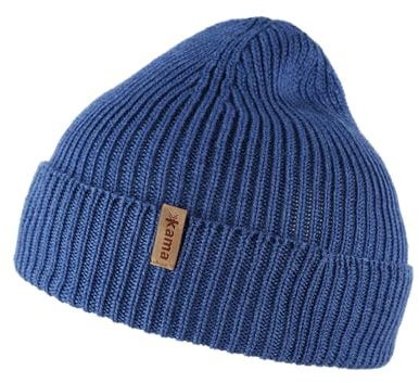 kama Strickmütze A178 Damen & Herren aus Feinster Merinowolle I Hergestellt in EU (DE/NL/SE/PL, Alphanumerisch, Einheitsgröße, Denim Blau)