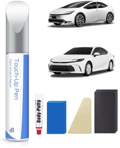 PARTS4EV 040 Super White/Ice Cap Kit de peinture pour Toyota - Correspondance exacte pour les puces et les rayures