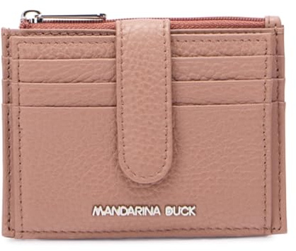 Mandarina Duck Mellow Leather Wallet, Women's Travel Accessories, One Size, Winter Rose, One Size