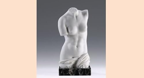 Generico ArteSacraCaravaggio Klassische Skulptur Torso di Milo, 30 cm (11,81 Zoll) aus Alabasterpulver, Marmorsockel, handwerkliche Produktion, Made in Italy