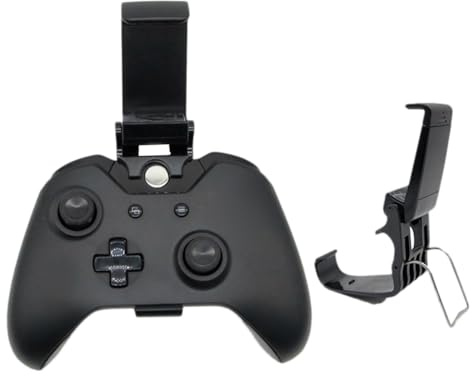 Hemobllo Gamepad Halterung aus Kunststoff und Metall in Schwarz | 2 Stück, Universell für Smartphone und Gamecontroller, Cliphalter mit Sicherem Halt
