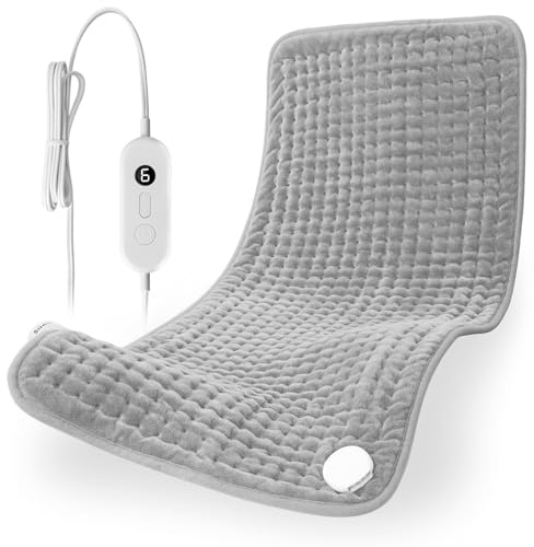 Andola Electric Heating Pad for Back Pain Relief Extra Large 33 x 17 6 Heat Settings and 6 Timer Settings for Neck and Shoulder Cramps Therapy