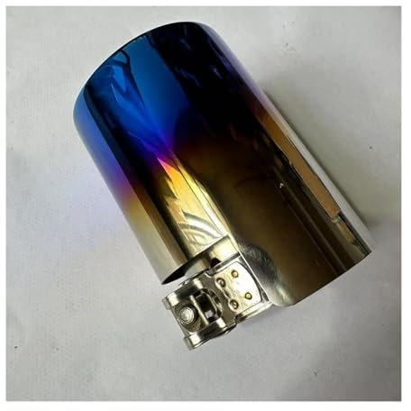 Endrohr Schalldämpfer Für B&MW F20 F10 F30 Autoteile Auspuffrohr Endschalldämpfer 120mm Länge Edelstahl Gegrilltes Blaues Titan(60mm-89mm)