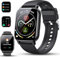 Smart Watch for Men Women, 1.85 HD Touch Smartwatch Answer/Make Call, Fitness Watch with Heart Rate/Sleep Monitor/Alarm clock/Pedometer, IP68 Waterproof Activity Tracker for Android/iOS Deep Black