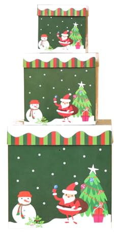 Weihnachts-Nesting-Boxen Nestbare Deckel Dekoration Verpackung