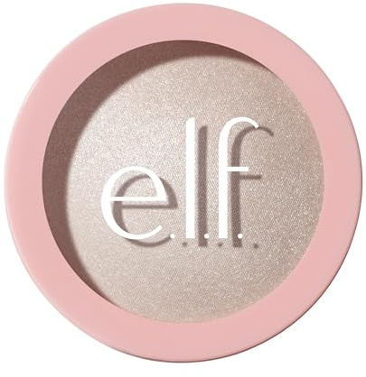 e.l.f. Halo Glow Silky Powder Highlighter, langanhaltendes, strahlendes Finish mit Mikro-Schimmer, bröckelt nicht, vegan und tierversuchsfrei, Soft Pearl Era