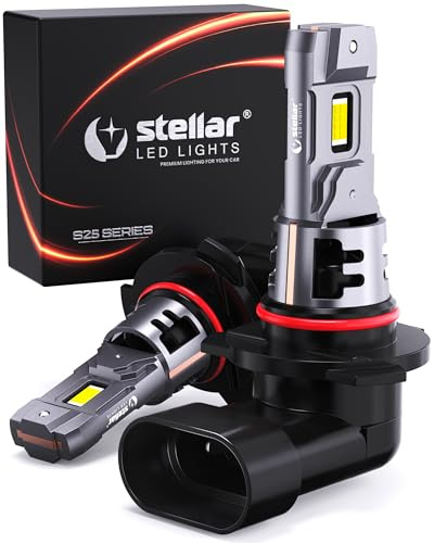 Stellar Lampe 9005/HB3 – 6500K Diamond White, +200% Helligkeit, 1:1 Halogen Größe, Halogen-Brenner-Ersatz, IP68 Wasserdicht, 3-Min Plug & Play, 1 Jahre Garantie, 1 Paar