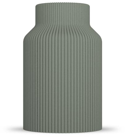 ebenkunst | Rabella Vase – Moderne Deko Vase für Pampasgras & Trockenblumen – skandinavischer Stil für Wohnzimmer – 3D Design Objekt aus Kunststoff (PLA) – leicht & bruchsicher - Made in Germany