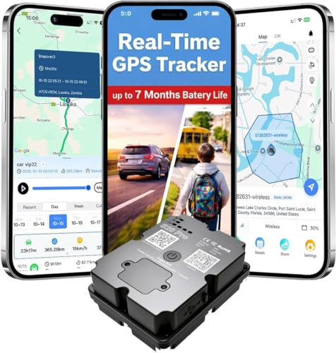 4G - GPS Tracker für Auto, Motorrad, Fahrzeuge & LKW´s mit Magnet | Abonnement erforderlich,Echtzeit-Ortung - Extra lange Akkulaufzeit - Bis zu 200 Tage Im standby - Geo-Zaun Fahrzeuge