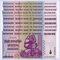 Zimbabwe 500 Million Dollars x 10 Notes 2008 UNC, World Inflation Record, Currency banknotes