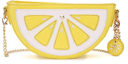 Mini-Schultertasche in Ananas-Form, für Damen, A-Zitrone