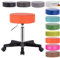 1stuff Profi Rollhocker Squash 35 - ca. 51-71 cm Sitzhöhe - Bürohocker höhenverstellbar mit hoher Belastung - robuster Praxishocker - klassischer Arzthocker mit Rollen - 360° Dreh-Hocker (Orange)