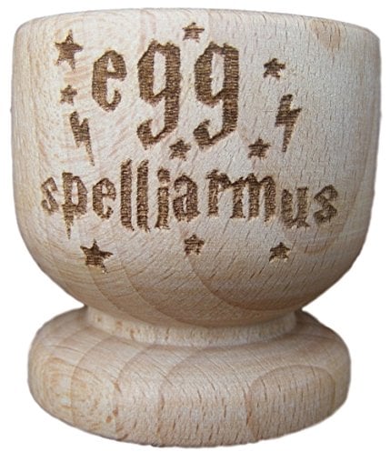 Harry Potter Inspired Wooden Egg Cup Hogwarts Wizard House Warming Present Fan Birthday Gift IDEA EGGCUP (Set of 2)