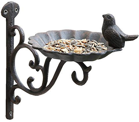 Annastore Vogeltränke im nostalgischen Retro-Look Wasserschale Vogelbad Vogelbecken Größe Vogeltränke Wandmontage 25 cm