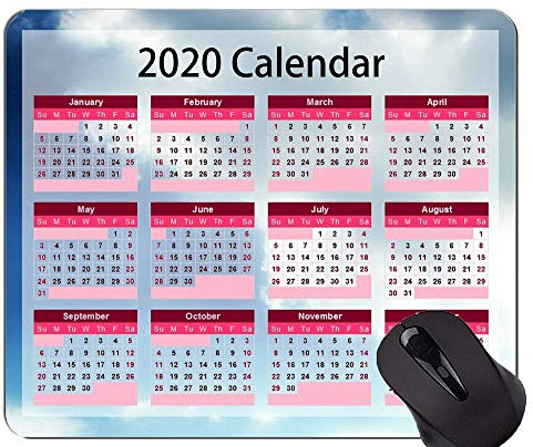 Yanteng Goldene erstklassige ursprüngliche Mausunterlage des Kalender-2020, Himmel-Weiß-Wolken-Mausunterlagen