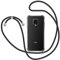 Unbekannt Handykette Kompatibel mit Xiaomi Redmi Note 9 Pro Max Hülle, Handyhülle mit Band Necklace Schutzhülle Kordel zum Umhängen Transparent Stoßfest Kratzfest Silikon Case - Schwarz
