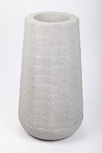 point home Pot de fleurs en fibre de verre Gris clair 65 cm