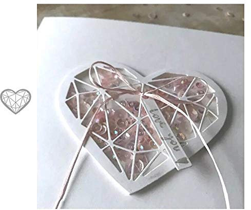 YunTrip Stanzformen für Kartenherstellung, Herzform, Metall, Stanzschablonen für Bastelarbeiten, Scrapbooking, Fotoalbum, Papier, dekorative Bastelarbeiten