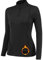 TERODACO Thermal Base Layer Women Warm Wicking Half Zip Ski Thermals with Micro Fleece Long Sleeve Ladies Thermal Tops for Running Hiking Cycling Soft Soft Quick Dry Breathable 02513 Black S