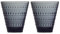 Iittala 1057030 Kastehelmi 2-er Set Gläser, 30cl, dunkelgrau, Glas