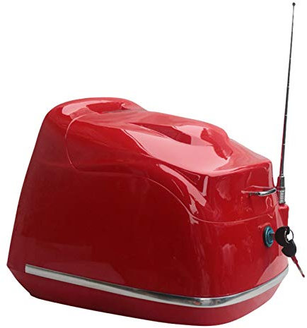 ZXCASDF Topcase Motorradkoffer Top Case Box, Top Case Universal, Für Roller, Motorrad, Mofa & Quad Aufbewahrungskofferroller Kann Helme,Rot