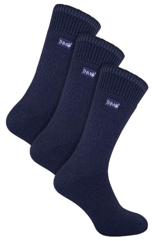 THMO - 3er Pack Multipack Herren Winter Extra Warm Thermosocken (39-45, Marine)