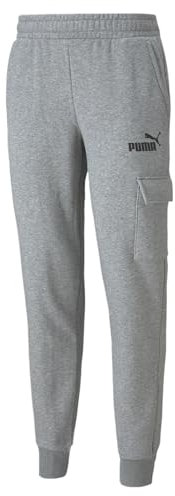 PUMA Pantalon Cargo Ess Pantalon tricoté pour Homme, Gris chiné., M