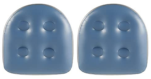 Jetcloud 2Pack Spa and Hot Tub Booster Seat Pad, Inflatable Bathtub Massage Cushion with Suction Cups Waterproof Soft Back Support Spa Cushion Massage Mat ,(Blue),47*37*15cm