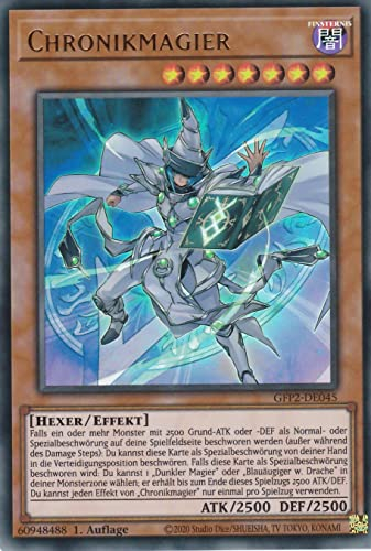 TCG - Yu-Gi-Oh! Card - Sammlungskarte - Chronikmagier - Ultra Rare - Deutsch - 1. Auflage - im Set mit Ultrapro Toploader