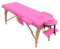 civama Massagetisch Massagebett Tragbar, 13,2 kg Leicht 2 Abschnitte Faltbares Tattoo Bett Gesichtspflege Spa Wimpern Bett Höhenverstellbar Stabiler Holzrahmen mit Zubehör Tragetasche, Rosa