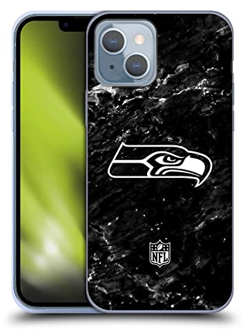 Head Case Designs Offizielle NFL Marmor Seattle Seahawks Artwork Soft Gel Handyhülle Hülle kompatibel mit Apple iPhone 14