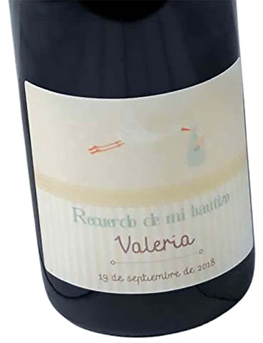Etiqueta personalizada de 'Bautizo' para vinos