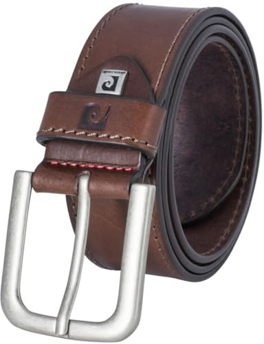 Pierre Cardin Gürtel Herren Vollledergürtel aus Vollrindleder, 40 mm breit, kürzbar, Gürtel, Ledergürtel, Jeans-Gürtel, dunkelbraun, Größe/Size:100, Farbe/Color:braun