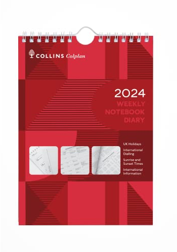 Collins Debden Collins Colplan 2024 Diary Weekly Spiral Planner Notebook - Business Planner and Organiser - January to December 2024 Diary - Weekly - - 60-24 Red