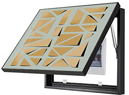 SJASD Stromzähler Box Abdeckung Stromzählerkasten Dekorative Malerei,Moderne Stromzähler Dekorativ Verstecken Gemälde Abdeckung,Rahmen aus Aluminiumlegierung,mit hydraulischen Stangenstützen