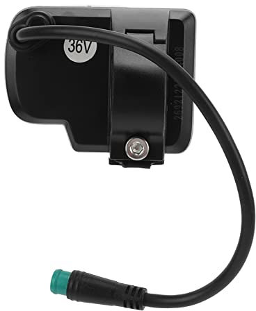 CHICIRIS Elektrisches Fahrrad EN06 LCD-Display-Messgerät mit USB-Stromgeschwindigkeitsanzeige für Elektrisches Fahrrad, Mountainbike, Roller, Wasserdichter Anschluss