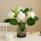 XICHEN 3 Stück große Blume Kopf Imperial Orchidee Künstliche Blumen Fake Blume Dekorationen Wohnzimmer Innendekoration Blumenarrangement Seide Blumenladen Cafe Dekoration (weiß)