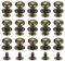 sourcing map 10mm Kugel Kopf Bolzen Nieten Schrauben Rücken 15Pack Rund Kopf Schaltfläche Nippel Niete für Basteln Leder Handwerk Handtasche Gürtel Bronze Ton