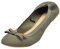Roll Up Satin Ballet Flats - Foldable Pumps, Lightweight Casual Dolly Shoes, Ballerina Slippers - UK Size 6, Green